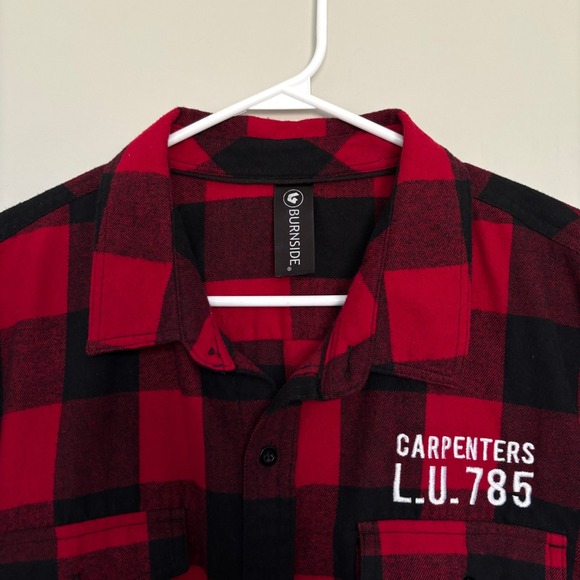 Burnside Men's Size 2X Buffalo Paid Button Down Flannel Grunge Lumerjack Warm - Picture 1 of 9